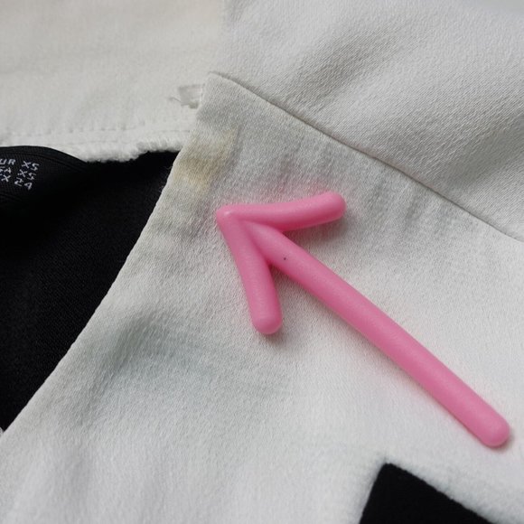 Zara Top Women Size XS V Neck Blouse Colorblock Contrast Grunge Black White Y2K - Picture 7 of 9